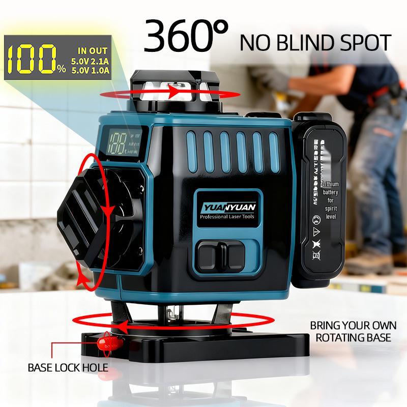 Cross New 16-Line Multifunctional Rotating Laser Level with Infrared Technology