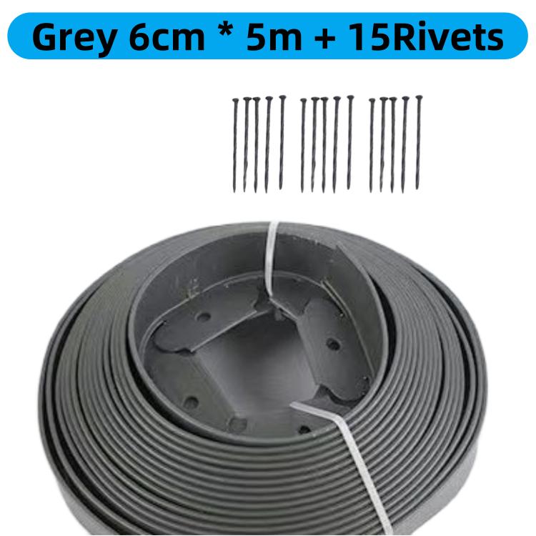 5/10M Fixed Garden Barrier Lawn Grass Plastic Edging Border Landscape Edging Garden Edge Kit With Anchoring Spikes Easy Install