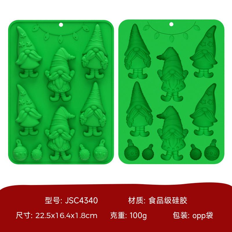 Silikonform Aromaterapi Julenissen Lys Resin Gips Leire til Jul Håndlaget DIY Festdekor Gjenbrukbar Håndverksform