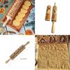 Christmas Rolling Pin Material Dough Engraved Roller for Even Dough Rolling Top Sale