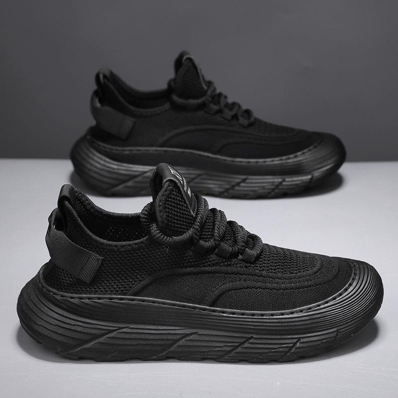 

Summer men s shoes casual shoes new flying woven tide with simple and breathable one-pedal lightweight sports mesh tide shoes Male 39