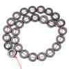 Natural Black Hematite Stone Beads 8/10/12/14/16mm Round Hollow Out Loose Bead For Jewelry Making DIY Bracelet Necklace Supplies