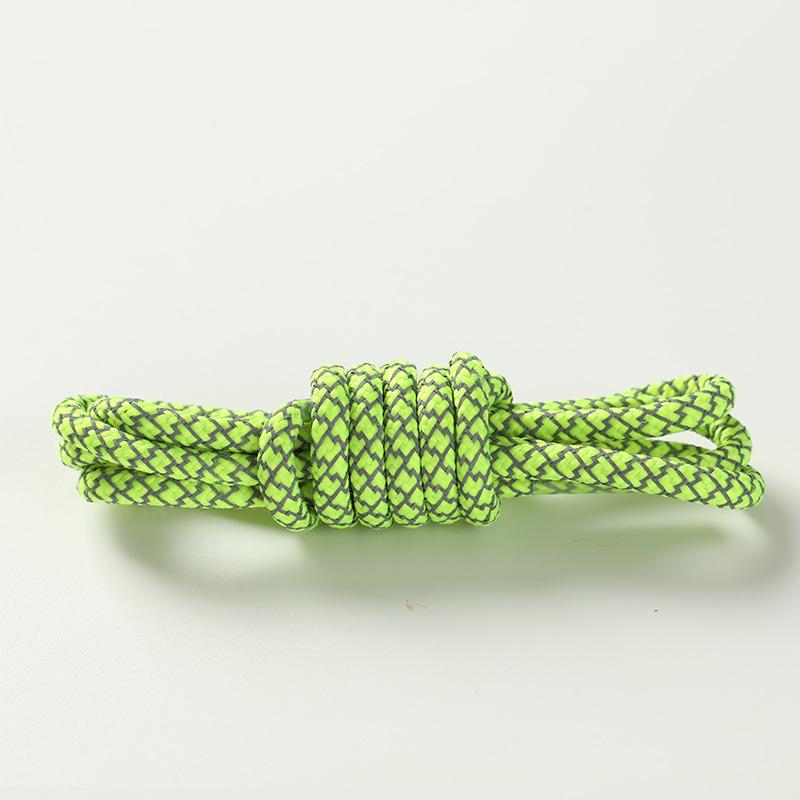 1 Pair 120CM Reflective Sports Shoelace Round Woven Rope Rhoelace Rtrong Light Shoelace Durable Polyester Shoelace Rope