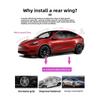 Autoaufkleber für Tesla Model 3 Model Y Kunststoff Festes Flügel-Außenmodifikation Sportversion Heckflügel Zubehör Auto Modific