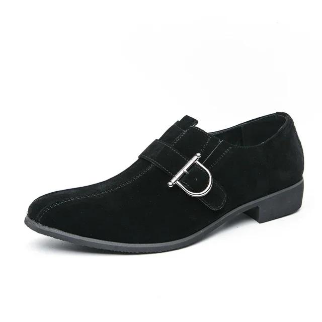 Fashion Luxury Brand Designer Suede Leather Monk Strap Shoes For Men Formal Wedding Dress Homecoming Sapatos Tenis Masculino