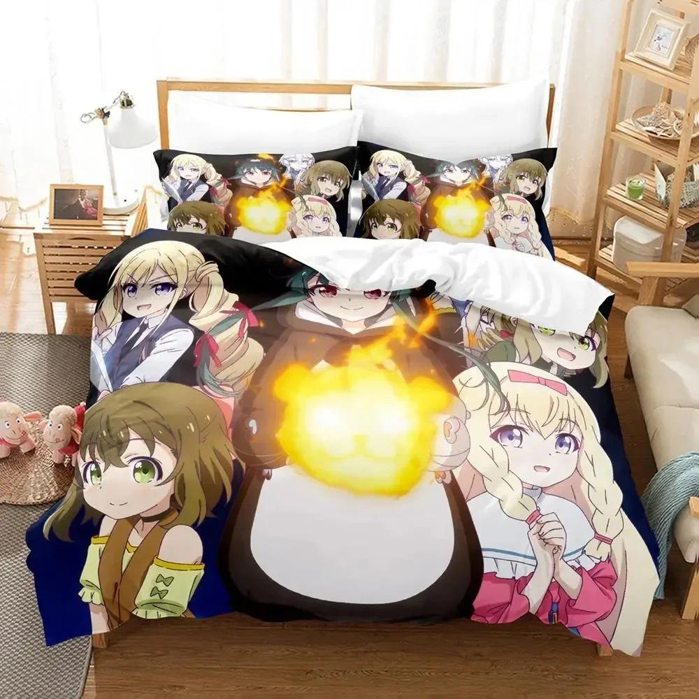 Anime Kuma Kuma Kuma Bear Sängkläder Set Påslakan Sängset Täcke Örngott Täcke king Queen Size Pojkar Vuxen