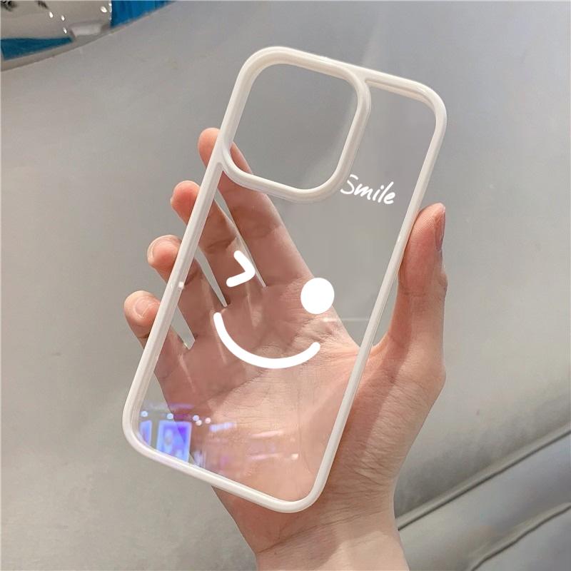Cute Smile Flower Clear Phone Case for Samsung Galaxy S25 S24 Ultra A56 A55 A54 A06 A16 A35 A34 A15 5G S23 S22 FE Silicone Cover