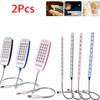2Pcs Mini USB 10/28Leds Foldable Night Light LED Reading Table Lamp Portable Notebook Power Socket Lights For Desk Decorat PC Keyboard Lighting