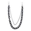 Fluorescent Hip Hop Clothes Decoration Women Acrylic Chains Plastic Belts Punk Style Waist Chains Pants Chains Double Layer