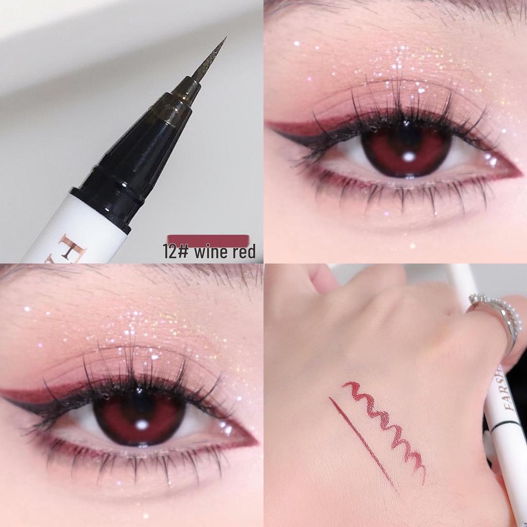 Huaxueer Quick-Dry Waterproof Eyeliner Pen - Ultra-Fine, Smudge-Proof, Long-Lasting Color for Cosplay and Stage Makeup