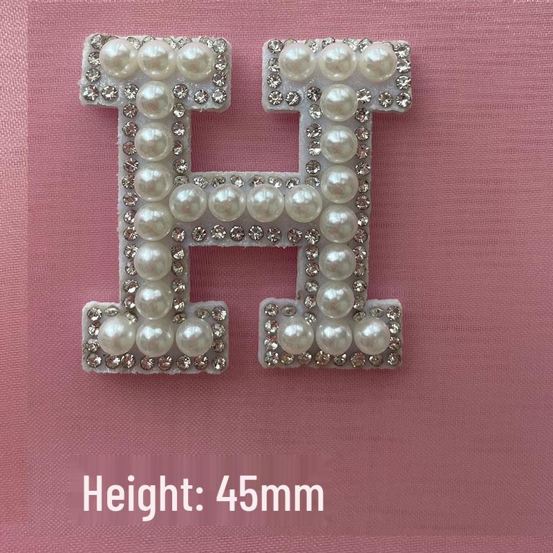 DIY Pearl & Rhinestone Iron-on Letter Stickers - 26 Alphabet Designs for Hat Decoration