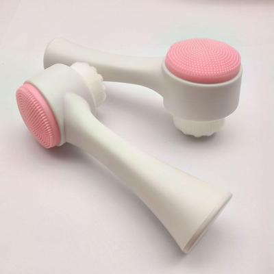 Weiche Silikon-Doppelseiten-Gesichtsbürste zur Reinigung, zum Auftragen von Make-up und zur Entfernung von Mitessern