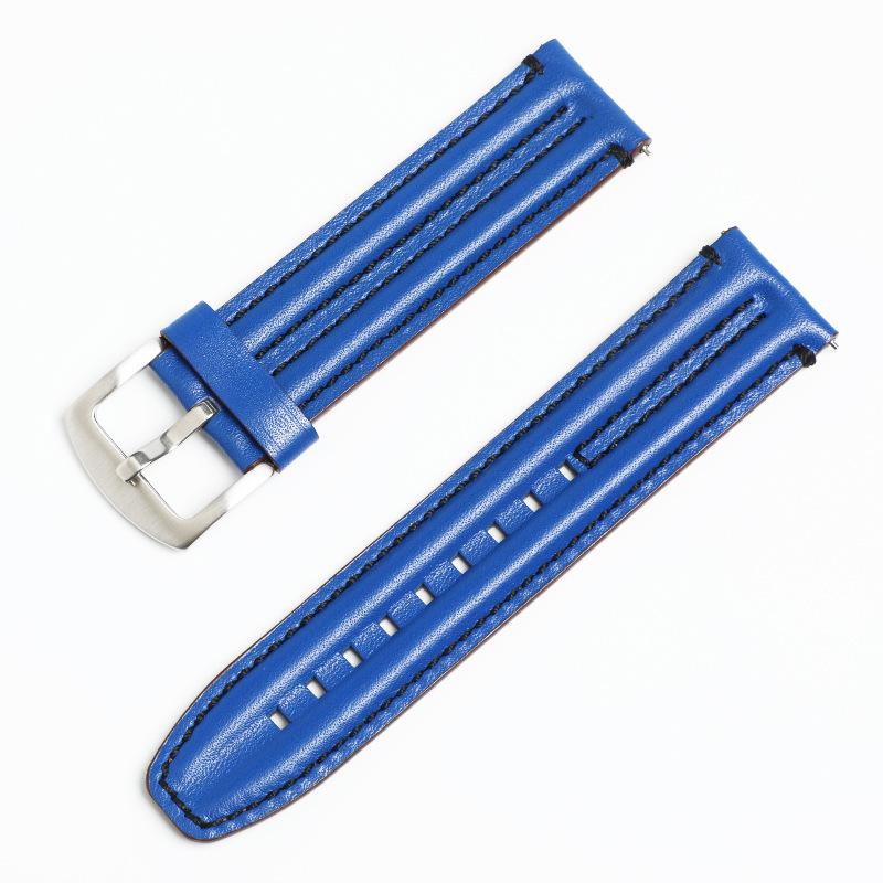 Calfskin Switch Ear Strap 20mm22mm Double Bone Three-dimensional Leather Watch Strap Personalized Accessories