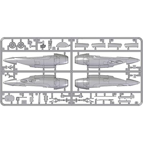 Roden 1/72 Scale US Navy North American AJ-1 Savage Carrier-Based Attack Aircraft with Nuclear Bomb, Plastic Model Kit RE72063, Molded in Color