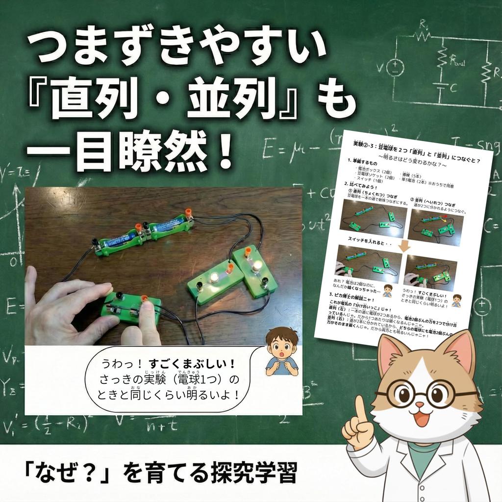 AZ-FRONT Science Experiment Kit: Electrical Circuit, Miniature Light Bulb, LED, Motor, Electromagnet, Hand-Crank Generator. Supervised by a Former Tut