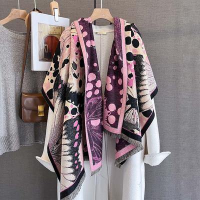 Autumn and Winter New Imitation Cashmere Printed Scarf with Dual-purpose Shawl Scarf To Keep Warm and Versatile Atmosphere Women's Scarf
