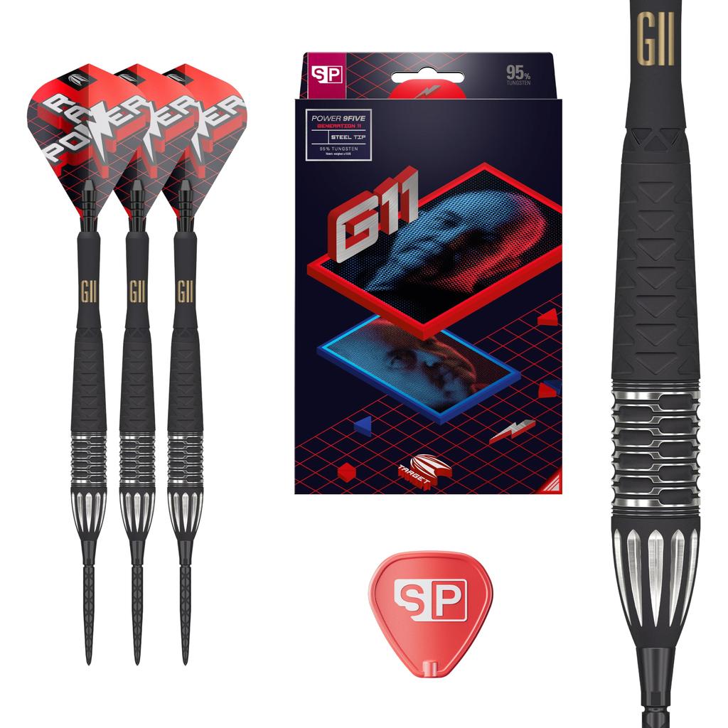 TARGET PHIL TAYLOR POWER G11 22G SP STEEL TIP DARTS 95% (26g)