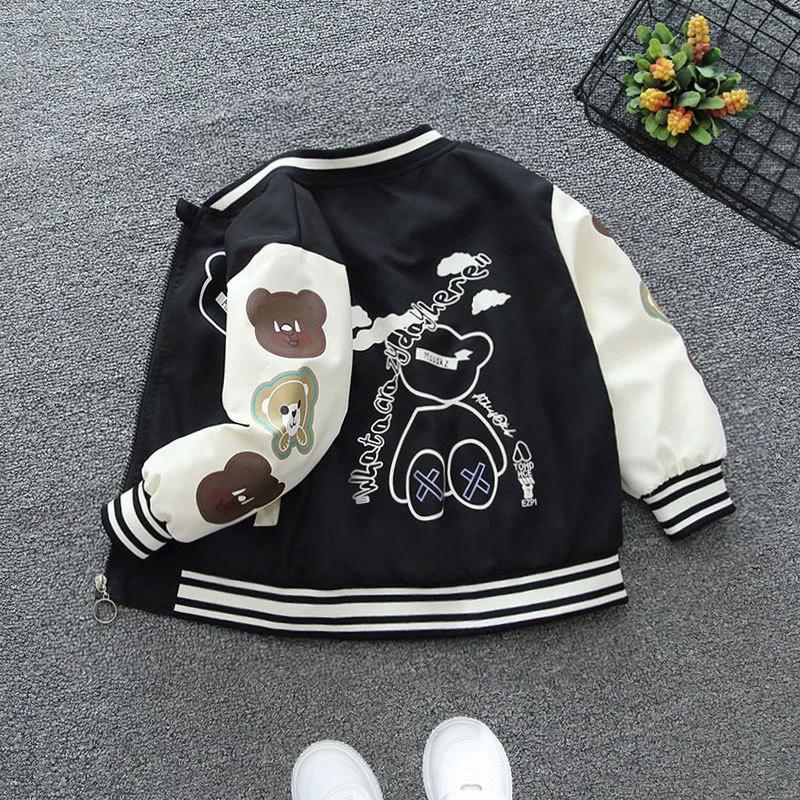Boys and Girls Spring and Autumn Baseball Uniforms Jackets Children's Clothing Big Children's Spring and Autumn Cool Handsome Sports and Fashionable