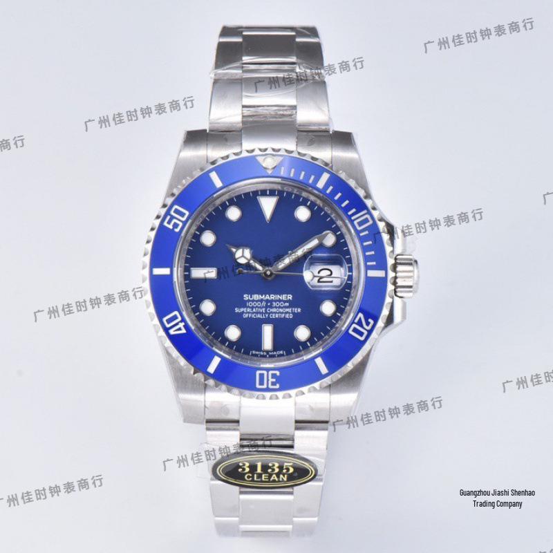 Pánské mechanické hodinky Rolex Submariner zelené a černé