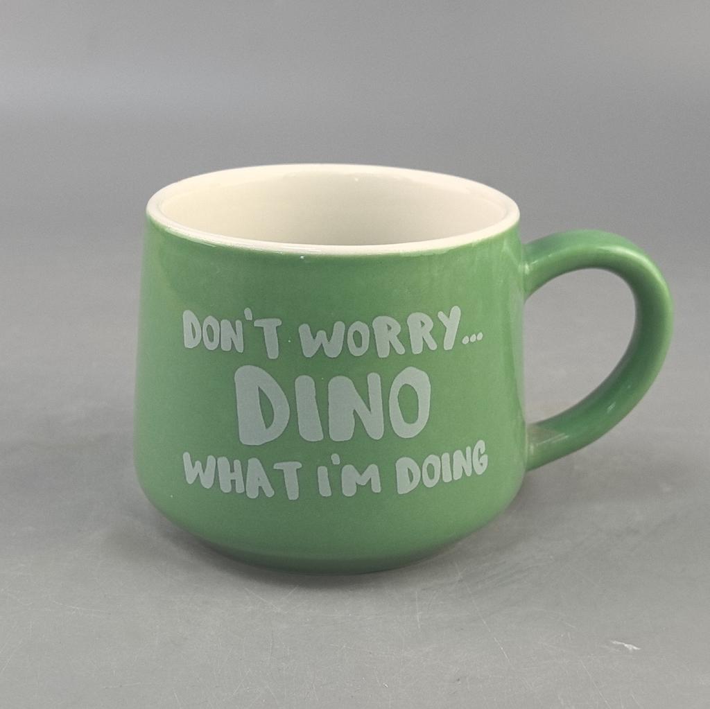 Uroczy Kreskówkowy Ceramiczny Kubek na Wodę Kubek 3D Dinozaur Zielony Kubek do Kawy Kreatywny Kubek Dinozaur