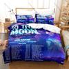 Hip Hop Artist Kid Cudi Man On The Moon Astronaut Cosmic Album Collage Bedding Set 1 Duvet Cover + 2 Pillowcases HD Print Rap