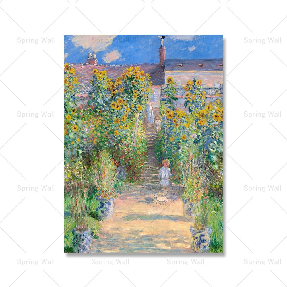 Monet Klasyczne lilie wodne Abstrakcyjny krajobraz Plakat Impresjonizm Malarstwo na płótnie Nordic Wall Art Do Nowoczesnego Wystroju Salonu