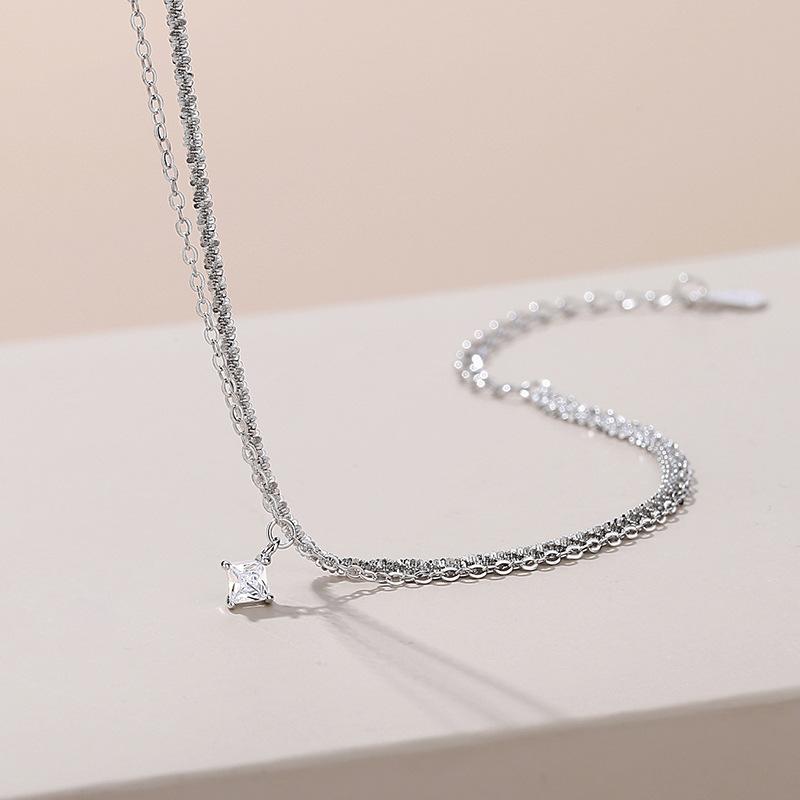 Tancise 925 Sterling Silver Cyrkon Bransoletka Biżuteria Geometryczny łańcuszek z koralików Link Bransoletki Moda Grzywny prezent ślubny dla dziewczyny Kobiety