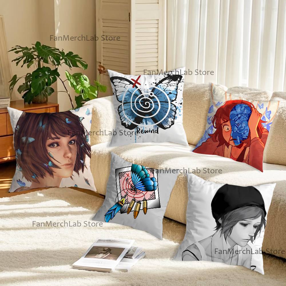 Game LLife Is Strange Anime Pillow Case Antidustmite Pillowcase Invisible zipper silky short plush Sofa cushion cover