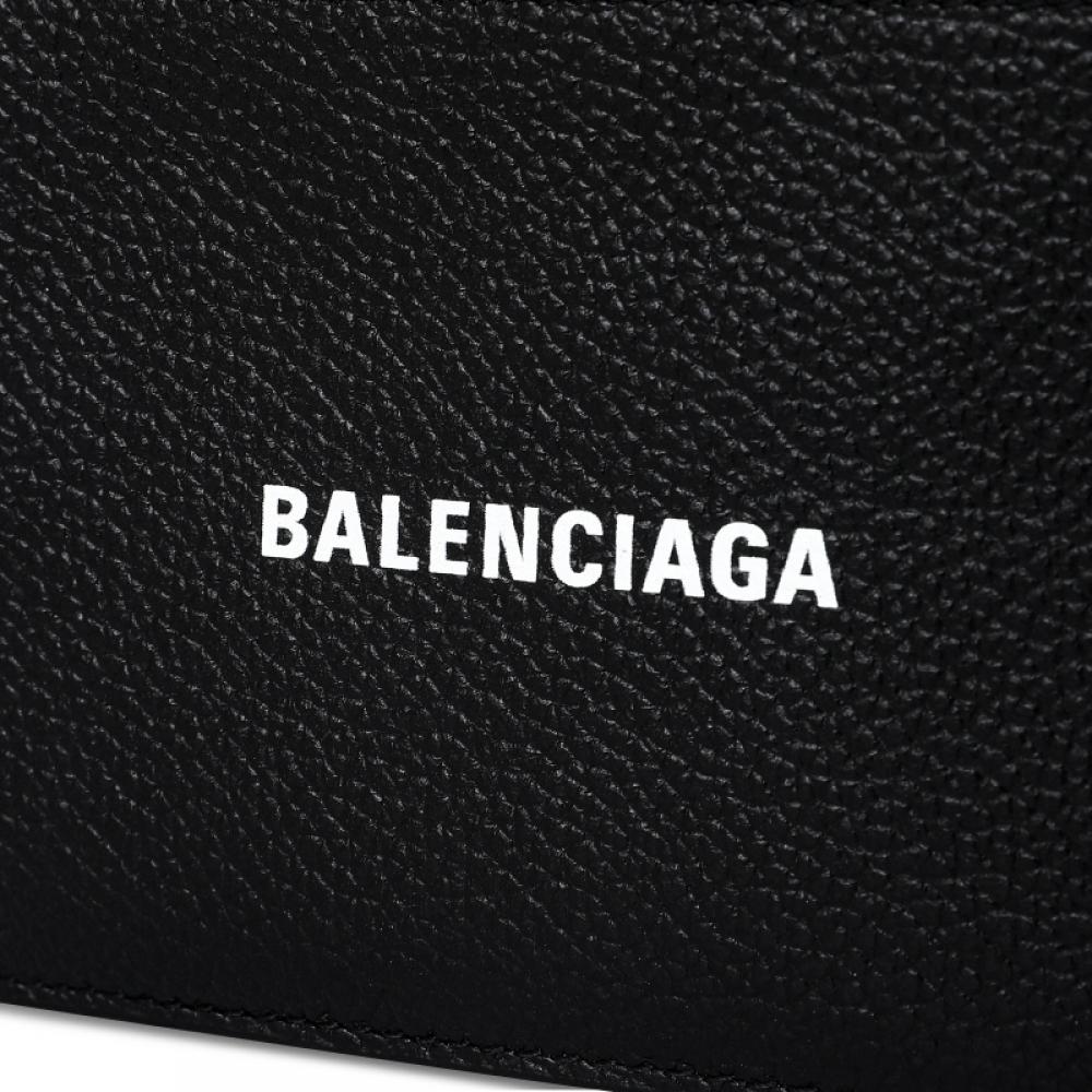 Balenciaga 640535 1izi3 1090 Cash Logo Zip Card Holder