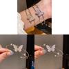 Butterfly Zircon Pendant Bracelet With Cubic Copper Design For Elegant Fashion Accessory