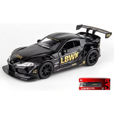 Toyota Supra GR LBWK Rennwagen im Maßstab 1:22, Spielzeugauto aus Metallguss, Modellauto mit Sound und Lichteffekten für Kinder