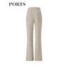 PORTS Women's Grey Marl Wide-Leg Trousers