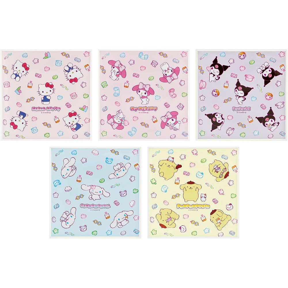 Skater Onigiri Wraps 30 Pieces 18x18cm 5 Designs with Sealing Stickers Sanrio All Stars
