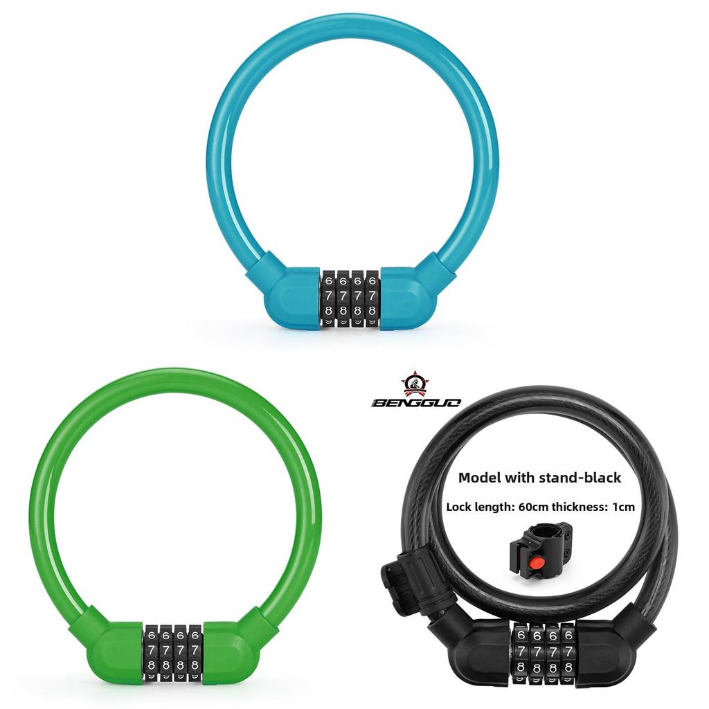 Bicycle Portable Fourdigit Combination Ring Lock For Cycling Security