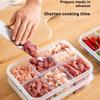 Refrigerator Storage Box Packed Meal Crisper Food Grade Sealed Food Frozen Meat 2/4/6 Compartment Refrigerated Storage Box