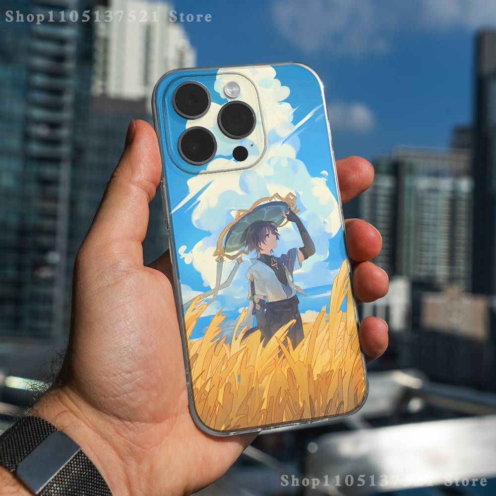 

Genshin Impact Wanderer Phone Case For iPhone 17,16,15,14,13,12,11 Pro,Max,Plus,XR,Mini,E Clear Full-coverage Soft Cover iPhone13PROMAX