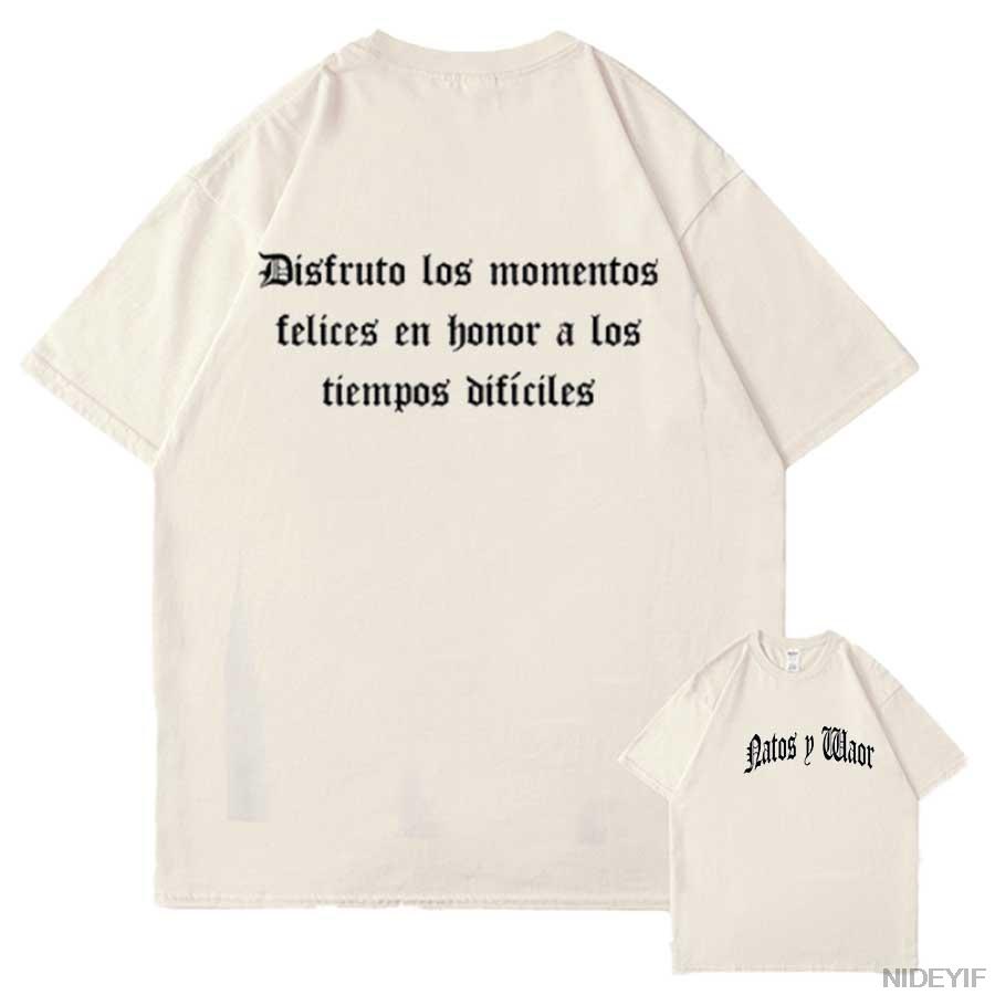 

NATOS WAOR Merch 2025 Tour T shirt for Men Women Hiphop Streetwear Oversized Tops 100 Cotton TShirt NW6 S