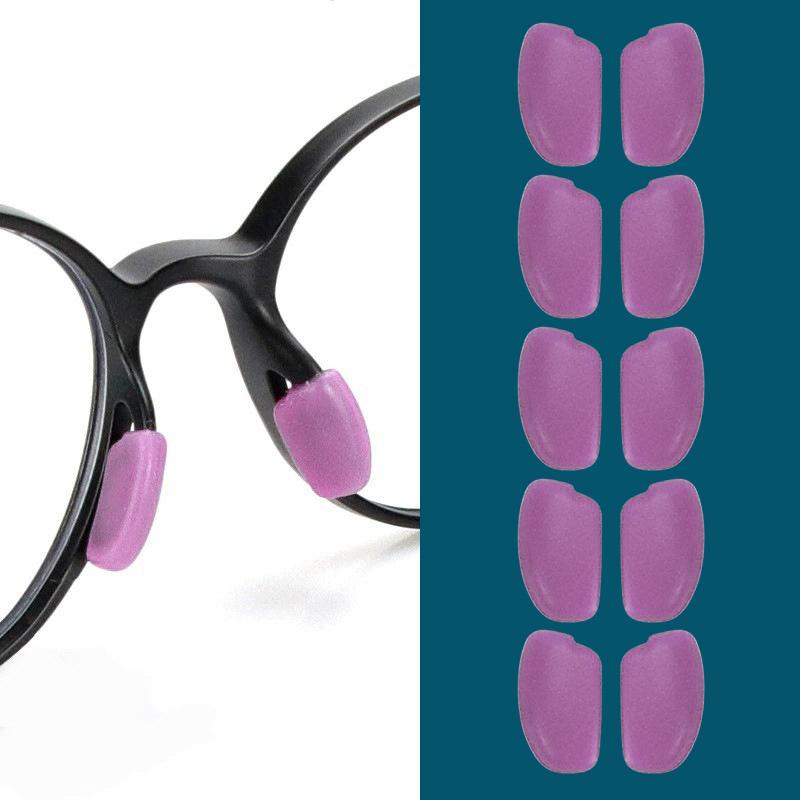 5Pair Color Anti-Slip Silicone Nose Pads For Eyeglasses Glasses Frame Plug-In Nose Pad Eyewear Accessories