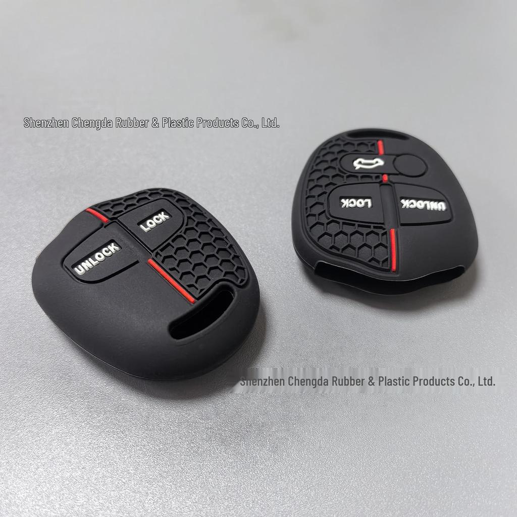 2023 Mitsubishi Outlander Honeycomb Silicone Key Cover, 4-Button Smart Anti-Drop Case
