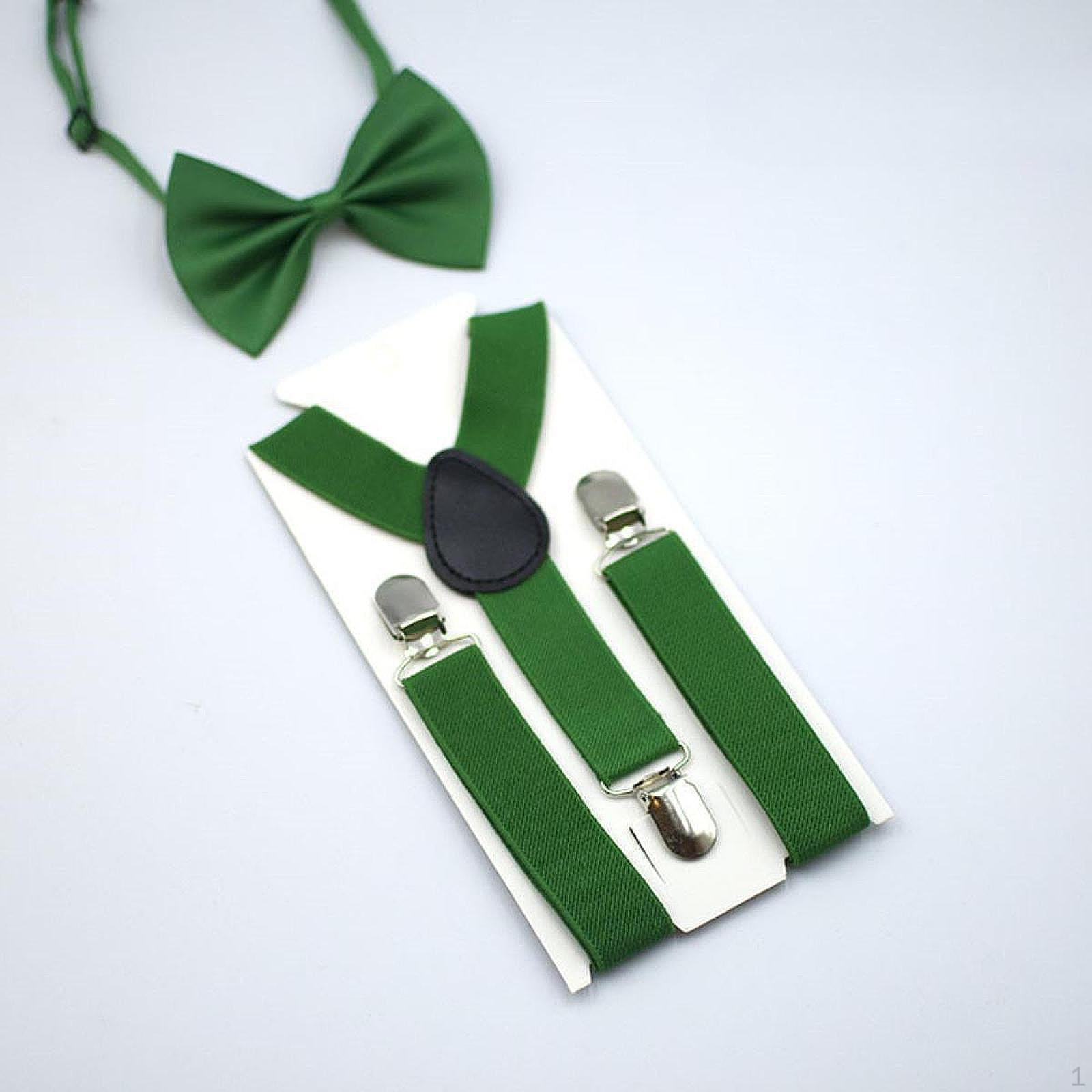 

Детские подтяжки с бантом, эластичный смокинг для мальчиков и девочек, джинсы для вечеринок зелёный