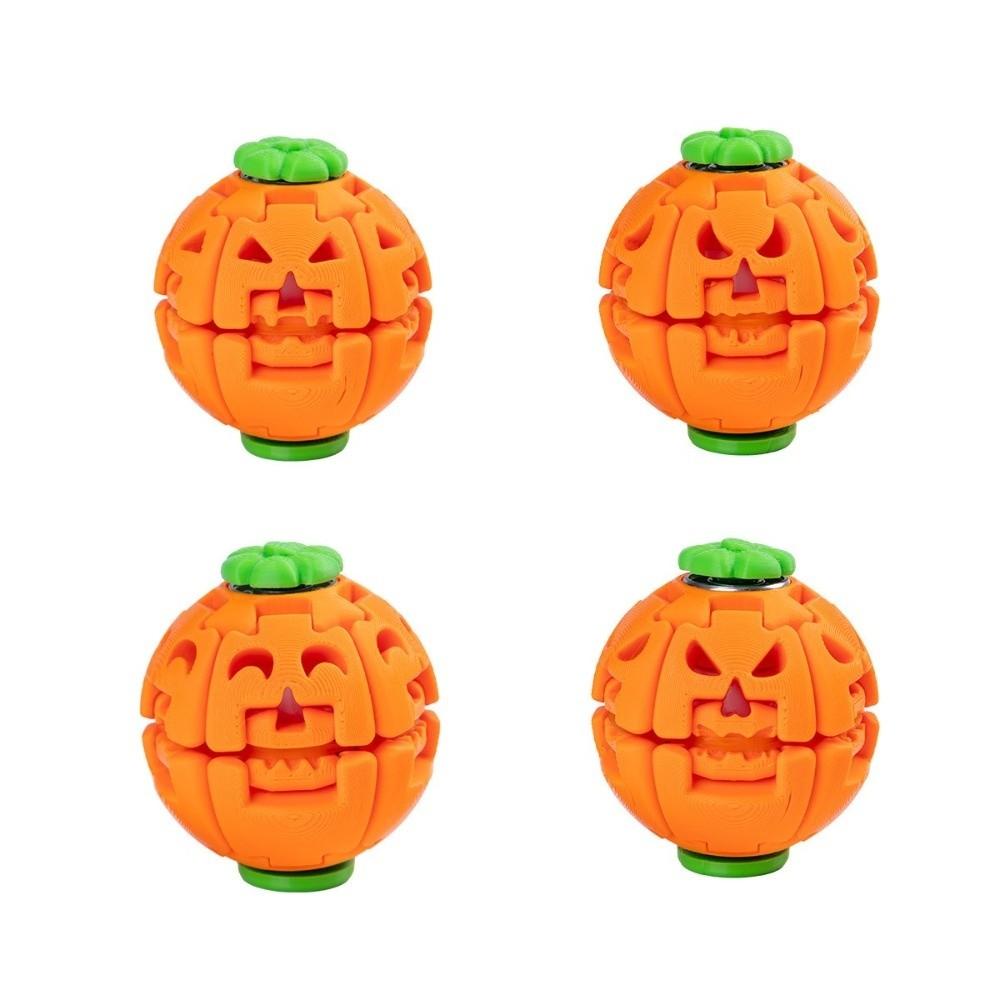3D Printed PLA Pumpkin Spinner Ball Press to Rotate Rotating Stress Ball Desktop Fidget Toy