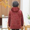 Women's Mid-Length Winter Jacket: Grandma Style, Fleece-Lined, Thickened Cotton for 60s-70s Cold Protection.