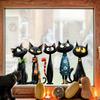 Waterproof Pvc Window Film Halloween Cartoon Black Cat Static Sticker, PVC Decorative Seasonal Glass Stickers Decal, Clings for Living Room