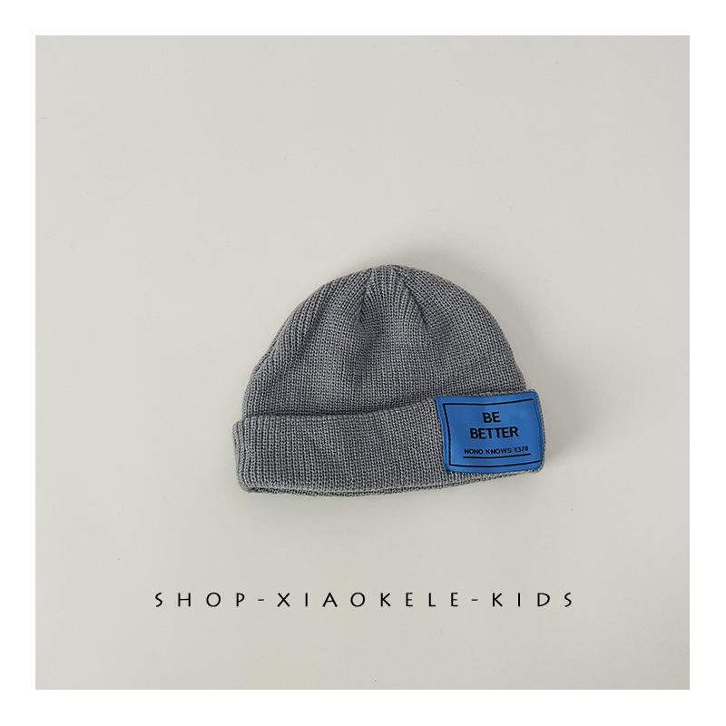 Baby Korean Baby Hat New Cute Autumn and Winter Knitted Woolen Hat Infant Cold Hat Trend 42~ 46CM