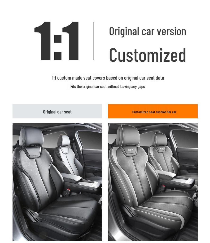 BYD E7 All-Season Full Leather Car Seat Cushion (Universal Fit)