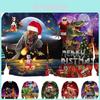 Cozy And Festive Ugly Christmas Sweater With Dinosaur Design For Women And Men