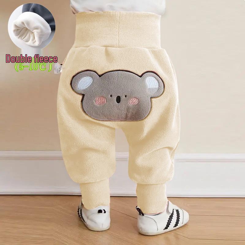 Baby Jungen Winter Fleece Leggings mit hohem Bund und Bauchschutz