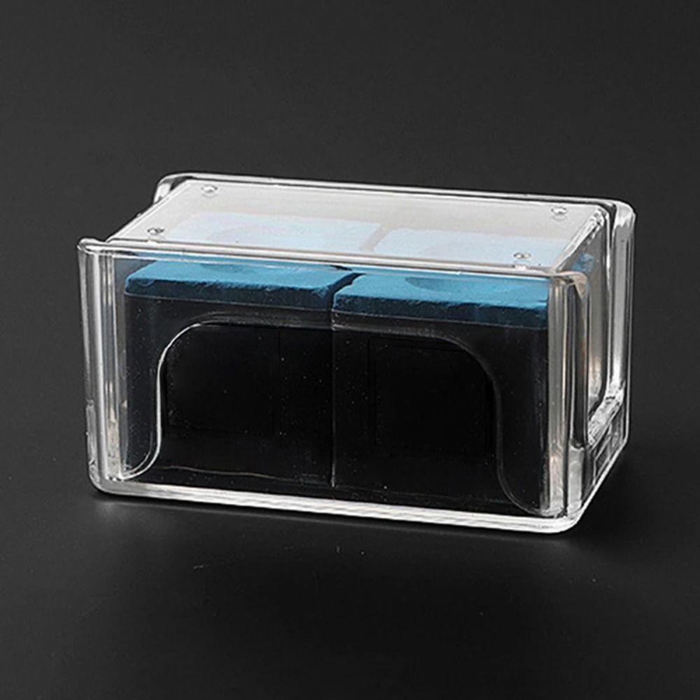 1Pcs Transparent Acrylic Box Plastic Billiard Accessory Durable Chalk Box  Snooker Pool