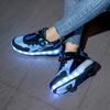 USB LED Light Sneakers for Kids Children Roller Skates Wheels Shoes Glowing Sport Shoes
