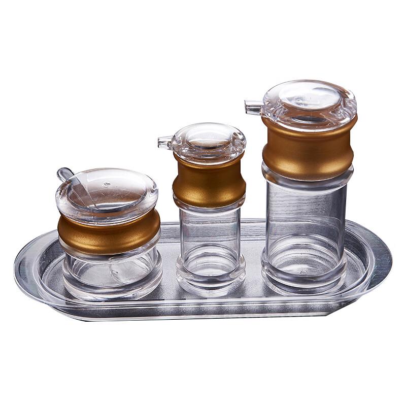 KAZHI Acrylic Spice Jar Set with Tray
